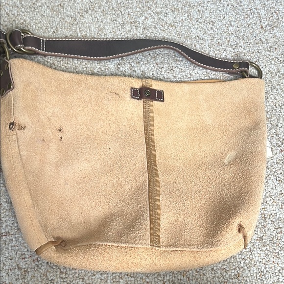 Lucky Brand Vintage Tan Leather Hobo Bag - Picture 10 of 11